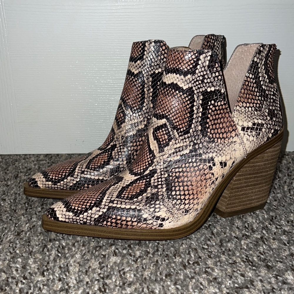 Vince Camuto Snakeskin Booties